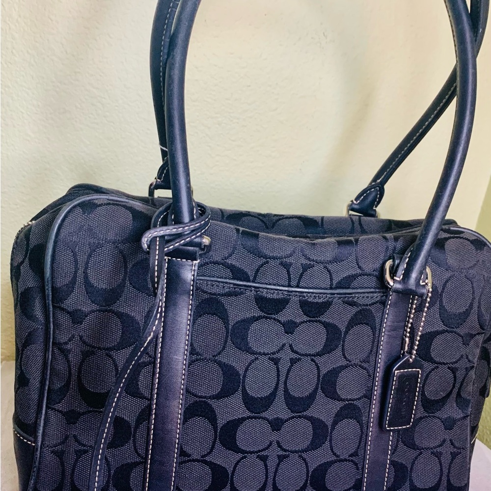 Coach Dark Blue Signature Shoulder Bag